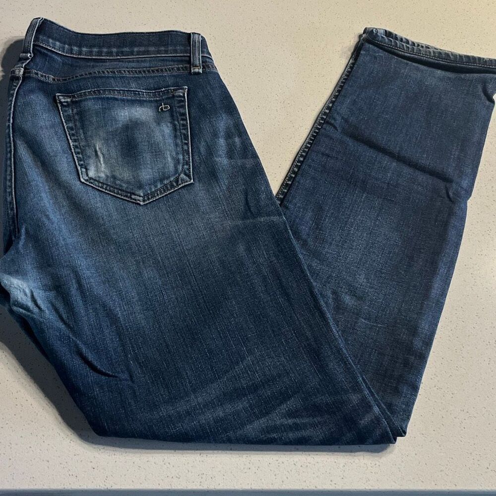 Rag & Bone Standard Issue Slim Leg Button Fly Stretch Jeans 33x32